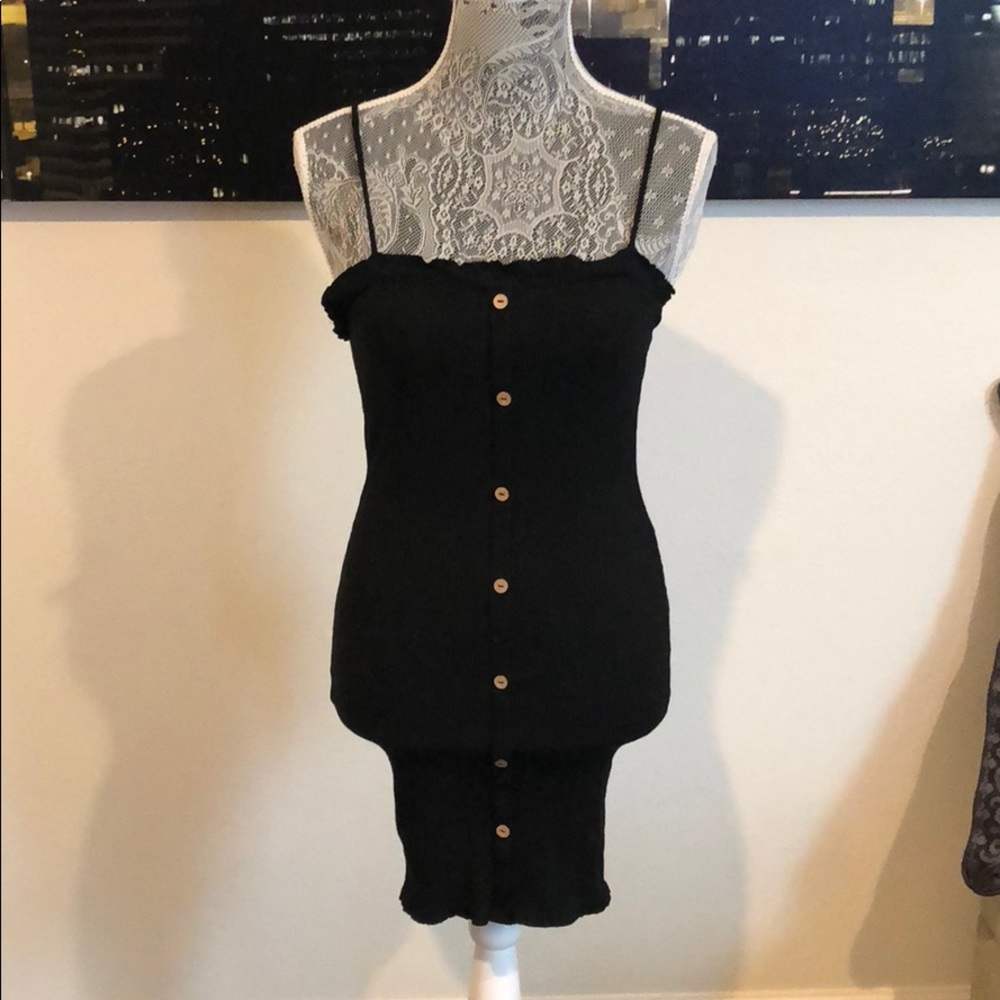 Black Ribbed Dress